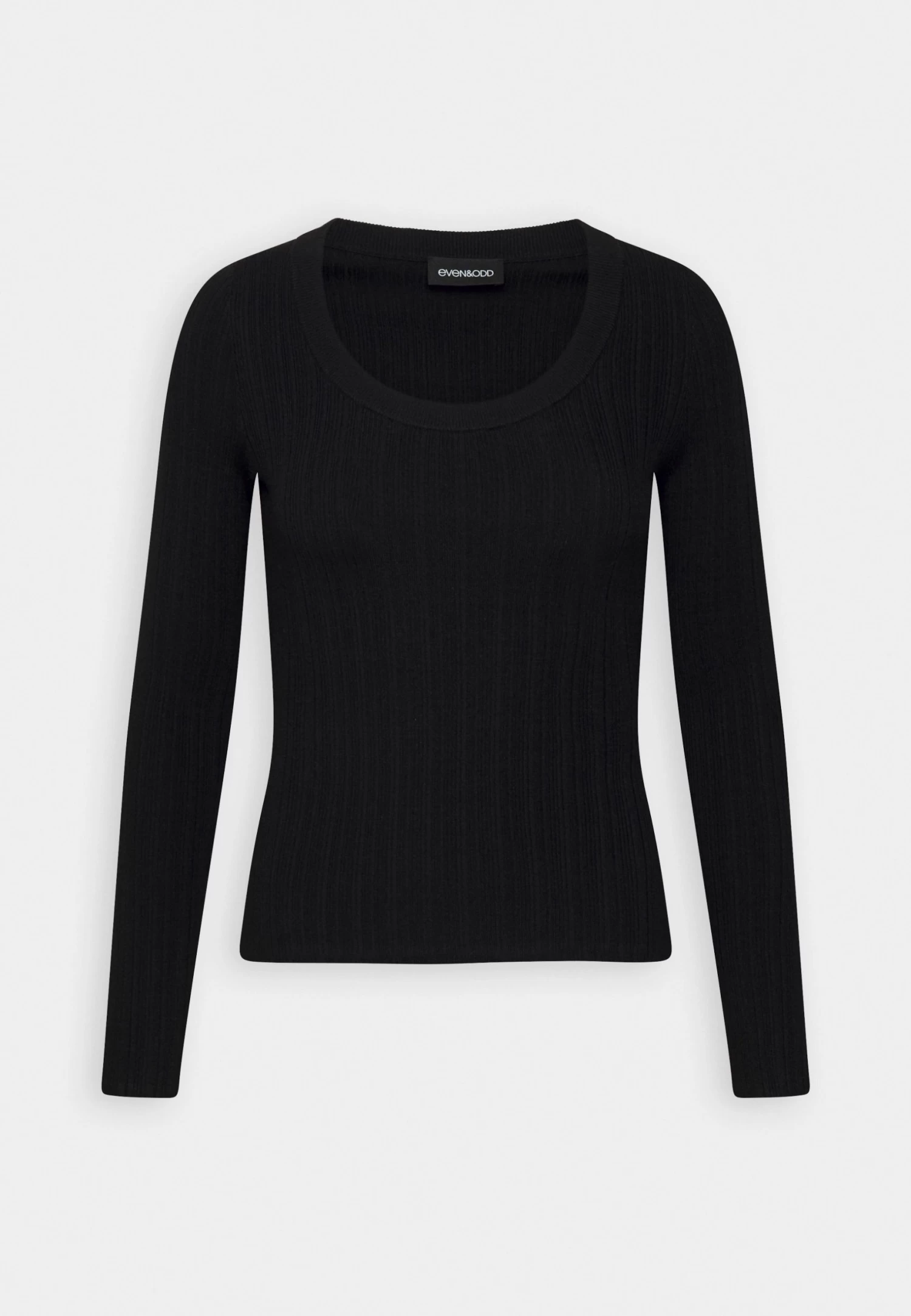 Even&Odd Ribbed - Variegated - Pullover - Black 4 Even&Odd Ribbed - Variegated - Pullover - Black – Image 4