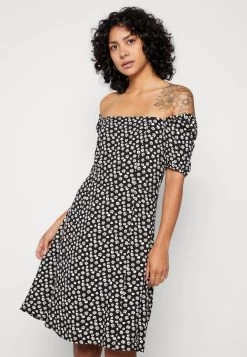Even&Odd Robe De Jour - Black/ White -Pas Cher Mode Féminine Magasin 0b1ccebdddc54d27a72c212666aa26a1