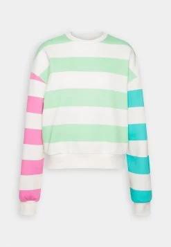 Even&Odd Sweatshirt - Light Green/Light Blue/White