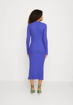 Even&Odd Circ Long Sleeves Midi High Slit Dress - Robe Pull - Blue -Pas Cher Mode Féminine Magasin 1160c199d8e24ff484e5e2971709ba26