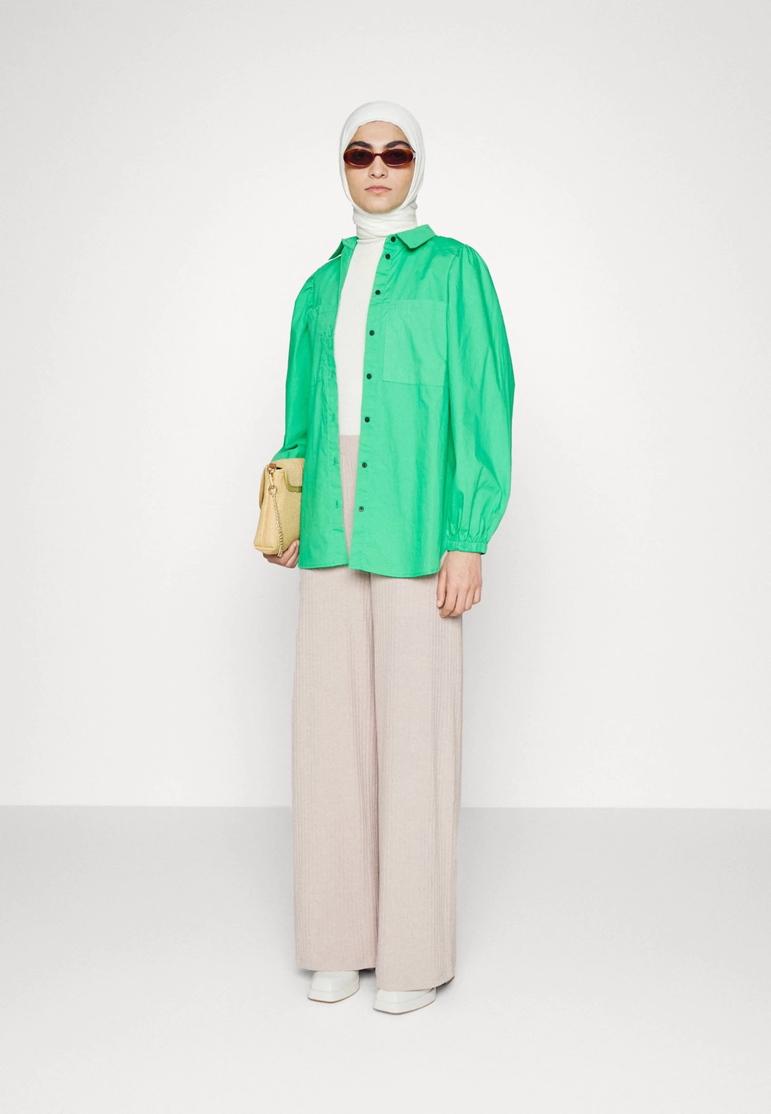 Even&Odd Pantalon Classique - Mottled Light Brown 2 Even&Odd Pantalon Classique - Mottled Light Brown – Image 2