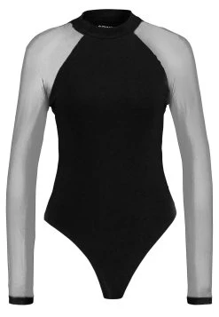 Even&Odd Bodysuit - T-Shirt À Manches Longues - Black -Pas Cher Mode Féminine Magasin 1b463d0d89134a76ab04ef2ac3ff5c1b