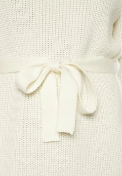 Even&Odd Crew Ausschnitt Ripp Mini Strickkleid Mit Gürtel - Robe Fourreau - White -Pas Cher Mode Féminine Magasin 1fe705548c42480daf1c4800a0eb0755