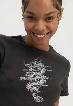 Even&Odd T-Shirt Imprimé - Anthracite -Pas Cher Mode Féminine Magasin 26dad636effb4c29ba42abbdd18bb712