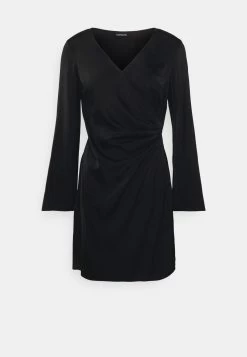 Even&Odd Woven Drape Mini Dress - Robe De Soirée - Black -Pas Cher Mode Féminine Magasin 2ba56b4d74304cc0b052fefadd903e6b