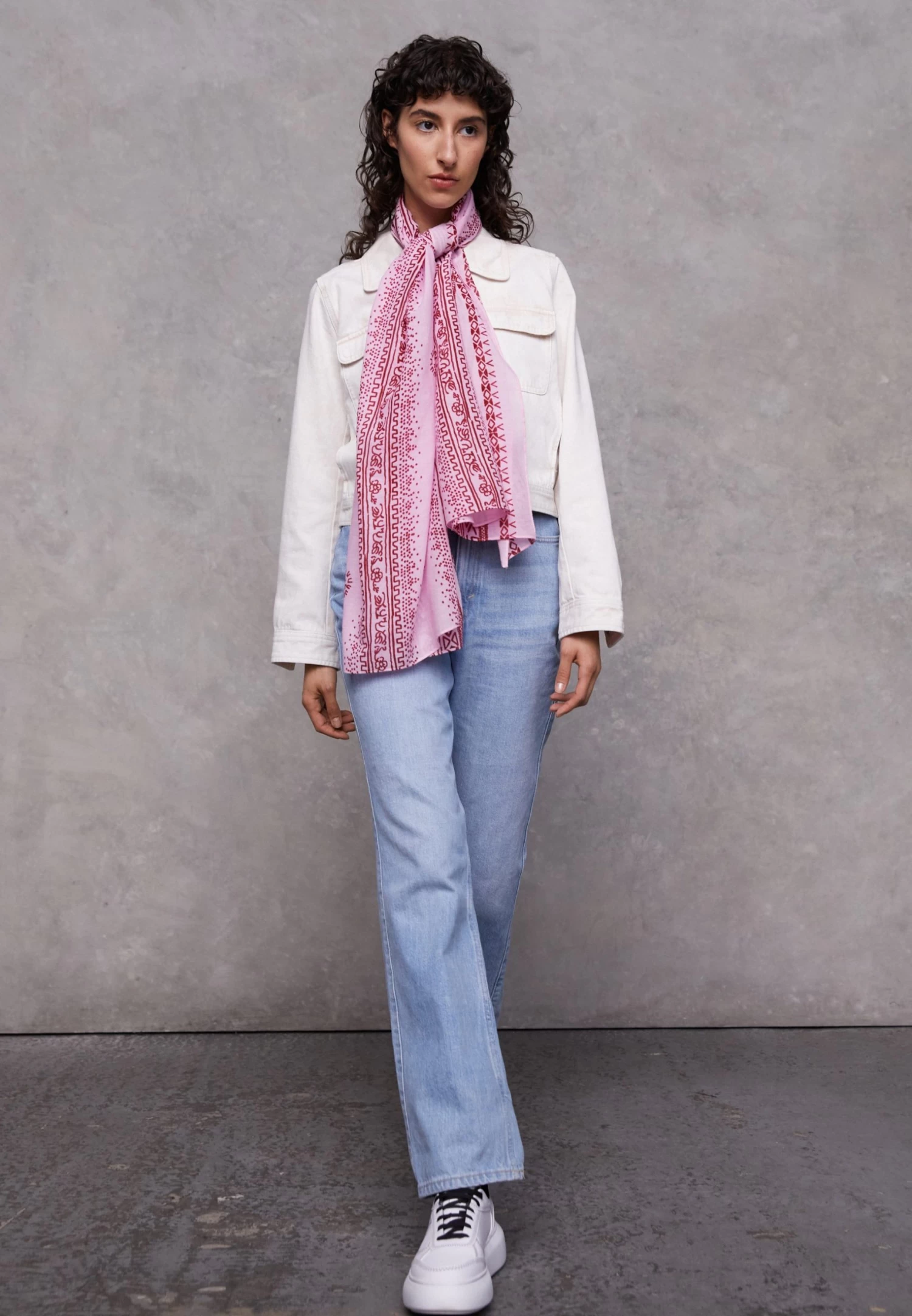 Even&Odd Écharpe - Pink/White 1 Even&Odd Écharpe - Pink/White