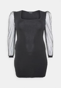 Bodycon Sleeves Low Neck Mini Dress - Robe Pull - Black 10 Bodycon Sleeves Low Neck Mini Dress - Robe Pull - Black -Pas Cher Mode Féminine Magasin 38065cccb9bf4910a684ee992b00def3