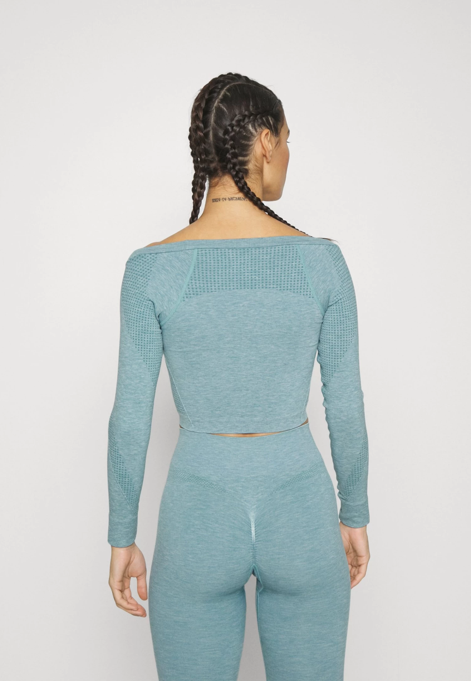 Seamless Cropped Longsleeve - T-Shirt À Manches Longues - Blue-Grey 3 Seamless Cropped Longsleeve - T-Shirt À Manches Longues - Blue-Grey – Image 3