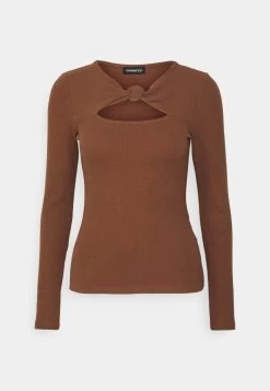T-Shirt À Manches Longues - Brown -Pas Cher Mode Féminine Magasin 557be4839e214e319496b6b709042552