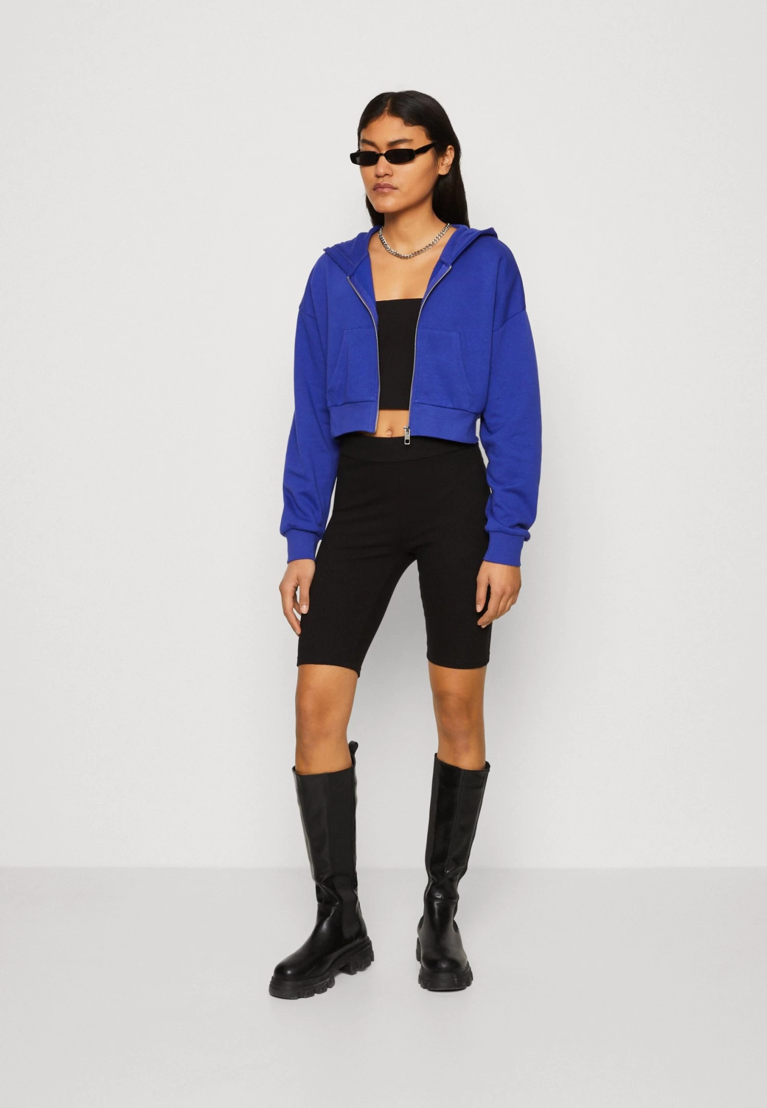 Even&Odd Sweat Zippé - Blue 2 Even&Odd Sweat Zippé - Blue – Image 2