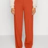 Wide Leg Trousers - Pantalon Classique - Brown