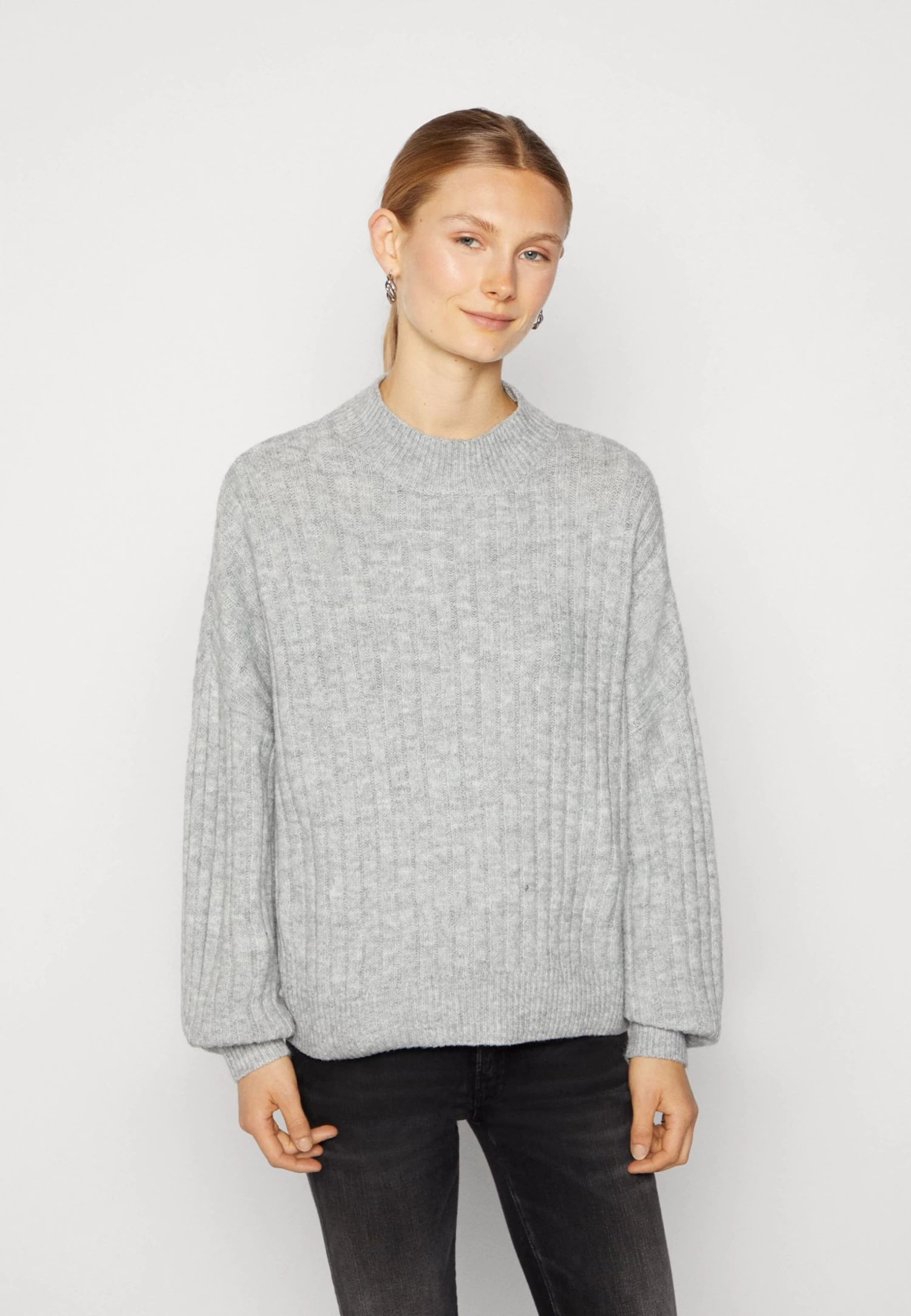 Even&Odd Pullover - Mottled Light Grey 1 Even&Odd Pullover - Mottled Light Grey