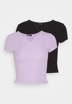 Even&Odd 2 Pack - T-Shirt Basique - Black/Purple 14 Even&Odd 2 Pack - T-Shirt Basique - Black/Purple -Pas Cher Mode Féminine Magasin 6d7d2953f2954ba68e99263bf0da4095
