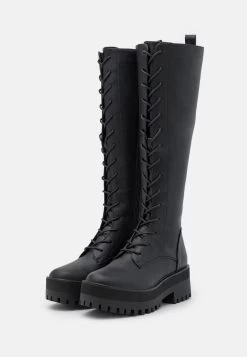 Bottes À Lacets - Black -Pas Cher Mode Féminine Magasin 94097538bc6b401195e4fed35ad229ad