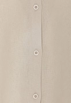 Even&Odd Linen-Mix Button Down Blouse - Chemisier - Beige -Pas Cher Mode Féminine Magasin 9cc57ab68b7349da903d38483eeb3286