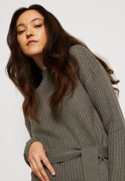 Even&Odd Loose High Neck Dress - Robe Pull - Dark Grey -Pas Cher Mode Féminine Magasin 9de2665a51e444408cdeea3cfa0e2e1b