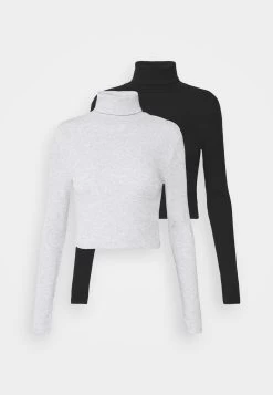 Even&Odd 2 Pack - T-Shirt À Manches Longues - Black/Grey -Pas Cher Mode Féminine Magasin a143f9b49e464630868d50b2953e2171