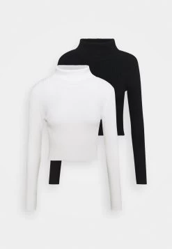 Even&Odd Cropped Turtle Neck 2 Pack - Pullover - Black/ White 12 Even&Odd Cropped Turtle Neck 2 Pack - Pullover - Black/ White -Pas Cher Mode Féminine Magasin ab80f7e617654e94a6ec0dc086796d5b