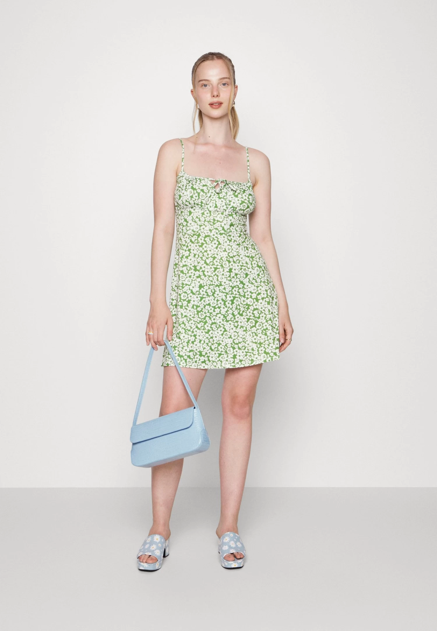 Even&Odd Robe En Jersey - Dark Green/Multi-Coloured 2 Even&Odd Robe En Jersey - Dark Green/Multi-Coloured – Image 2