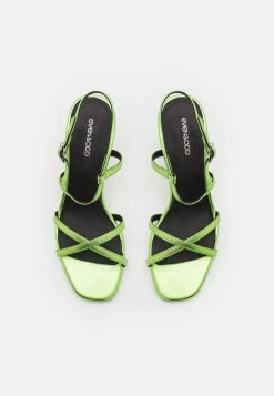 Even&Odd Leather - Sandales À Talons Hauts - Green -Pas Cher Mode Féminine Magasin b060737035fa4cd19a0030bd061f8099