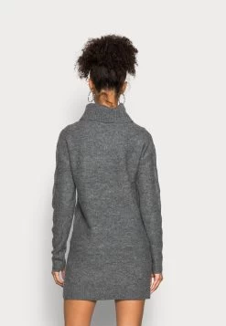 Even&Odd Rollkragen Mini Strickkleid - Robe Pull - Mottled Dark Grey -Pas Cher Mode Féminine Magasin b172208482fd4beda32c2a5e9f1bf07c