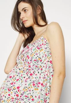 Woven_Mama_Midi Summer Dress - Robe En Jersey - White/Yellow -Pas Cher Mode Féminine Magasin b7cab196370943d2be857c48b882402a