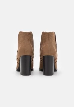 Bottines À Talons Hauts - Taupe -Pas Cher Mode Féminine Magasin b9b458cb73b148b48764b70aa4d7acd8