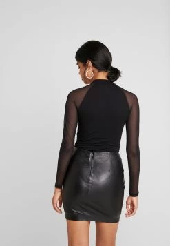 Even&Odd Bodysuit - T-Shirt À Manches Longues - Black -Pas Cher Mode Féminine Magasin ba6f3dcb4fca4999b4f907cb44eb32cb