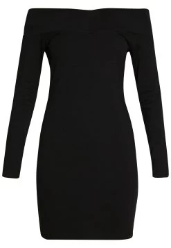 Even&Odd Basic - Off-Shoulder Mini Long Sleeves Dress - Robe Fourreau - Black -Pas Cher Mode Féminine Magasin d27d7ed4551944c9befacf1eb5758665