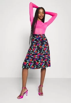 Even&Odd Midi Skirt With Shell Fabric - Jupe Trapèze - Multicoloured -Pas Cher Mode Féminine Magasin dd28a5729c3046c7a69b0cd64bd19708