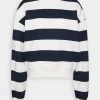 Even&Odd Sweatshirt - Dark Blue/White