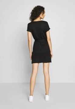 Even&Odd Basic Short Sleeves Mini Belted Dress - Robe En Jersey - Black/Black -Pas Cher Mode Féminine Magasin f062461145ff4598af800d1de8eb9c70