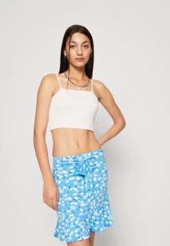 Even&Odd Mini Skirt With Volant - Jupe Trapèze - Light Blue/White -Pas Cher Mode Féminine Magasin f70d50e2834245a6a04790cfd8c0c744