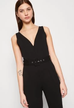 Even&Odd Going Out Low V Neck Flared Leg Belted - Combinaison - Black -Pas Cher Mode Féminine Magasin f8427b06240c49ccaa2166959d756338